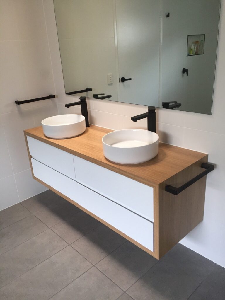 Double Bowl Vanity Custom Cabinetry