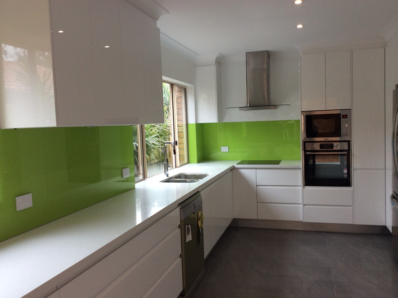 Lime Splashback Kitchen Reno